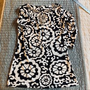 INC floral tunic beaded blouse